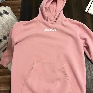 Glossier Original Pink Hoodie Size M